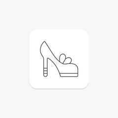 Shopaholic Shoes icon, shoes, shopaholic, fashion, addiction thinline icon, editable vector icon, pixel perfect, illustrator ai file