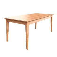 Table. Scandinavian modern minimalist style. Transparent background, isolated image.