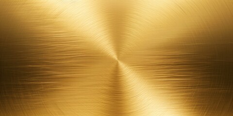 A Brushed Metallic Texture Plate On A Shimmering Gold Background. Сoncept Brushed Metallic Texture Plate, Shimmering Gold Background