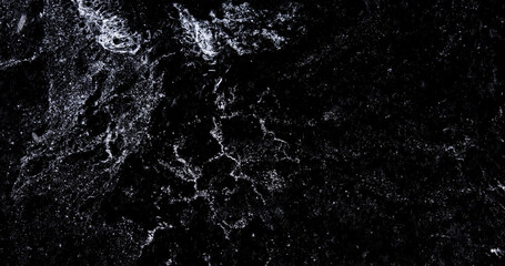 Freezing Of Ice Crystals On A Black Background