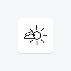 Weather Forecast icon, forecast, weather, icon, prediction line icon, editable vector icon, pixel perfect, illustrator ai file