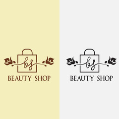 Creative Initial Letter BS Logo Manual Elegant Minimalist Signature Logo