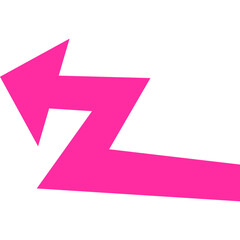 pink arrow zig zag