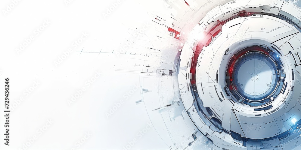 Poster blueprint of innovation: a detailed engineering drawing laying the groundwork for future architectur