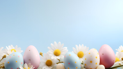 Obraz na płótnie Canvas Easter banner with copy space