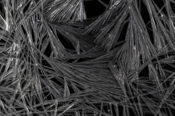 Freezing Of Ice Crystals On A Black Background