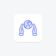 Environmental Impact icon, impact, environment, effect, consequence duotone line icon, editable vector icon, pixel perfect, illustrator ai file