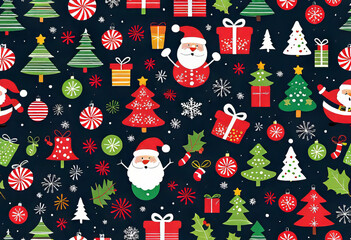 vector illustration, background seamless theme illustration Merry Christmas or Happy New Year, background for Christmas print,