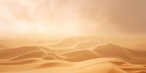 Captivating Desert Landscape Swallowed By A Sandstorm, Showcasing Stunning Minimalist Art. Сoncept Nature's Elegance, Serene Seascapes, Urban Exploration, Wildlife Wonders, Ethereal Landscapes