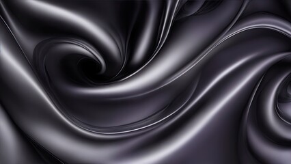 Fototapeta premium Black Soft pastel shiny satin silk swirl wave background