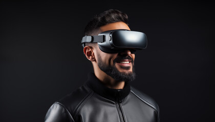 Man in VR glasses.