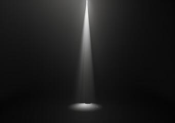 a black background with a light going up in it in