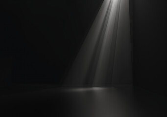 a black background with a light going up in it in