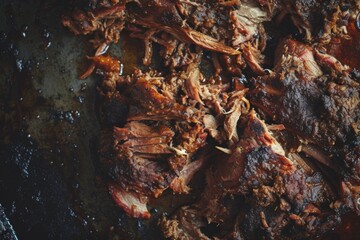 BBQ Smoked pulled pork finished. smoked mojo pulled pork