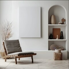 Canvas mockup in minimalist style.