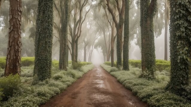 treelined pathway, eucalyptus grove, wedding backdrop, maternity backdrop, photography backdrop, pathway, 