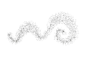 Flying spiral powder.