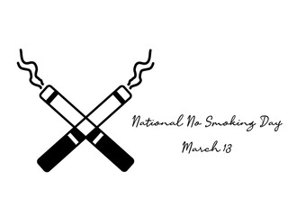 line art of National No Smoking Day good for National No Smoking Day celebrate. line art. illustration.