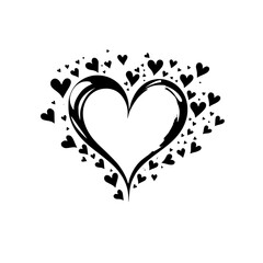 heart, love, valentine, vector, floral, ornament, illustration, decoration, shape, design, flower, wedding, symbol, pattern, card, art, pink, swirl, holiday, curl, day, element, tattoo, romance,