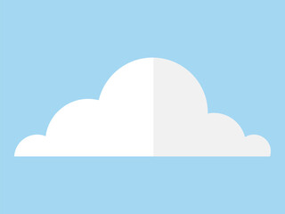 Cloud vector illustration. A dreamlike cloudscape unfolds, where high clouds mingle with fluffy cumulus Clouds, like puffballs, float above, casting shadows in this heavenly display