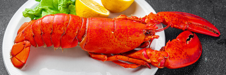 lobster seafood tasty eating cooking appetizer meal food snack on the table copy space food background rustic top view