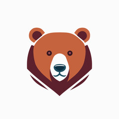 Bear logo on a white background 