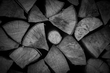 black and white wood