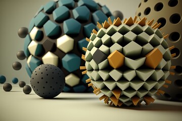 Colorful 3D Balls Generative AI
