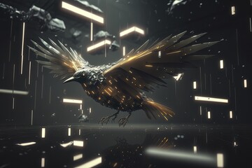 Birds with Nocturnal Elegance Generative AI