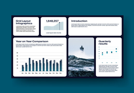 Professional Grid Layout Infographic Template