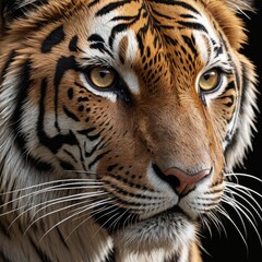 Radiant Stripes: Big Cat Tiger's Natural Habitat 