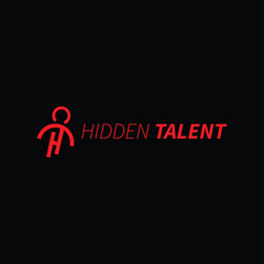 Letter logo T forms negative space of letter H