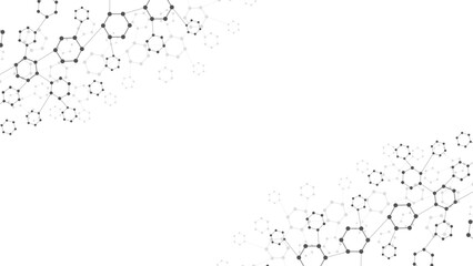 Science abstract background. Abstract technology background with copy space. Abstract shapes in the corners.