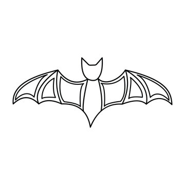 Bat Bird Continuous one line art outline vector illustration and tattoo design

