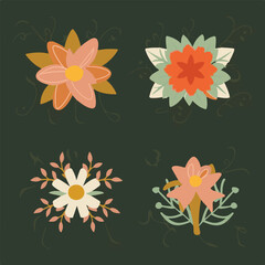 Garden Grace: Charming Flowers Amidst Natural Accents