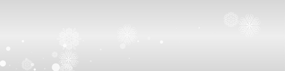 Gray Snowfall Vector Grey Panoramic Background.