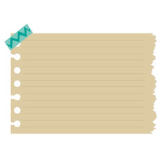 sheet of paper with clip