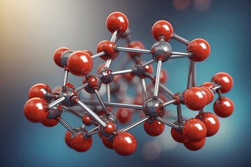 molecule or atom, Abstract molecular, structure for Science or medical background, 3d illustration.