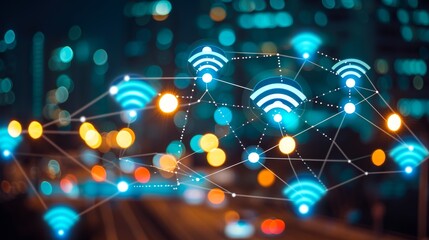 Obraz premium Wired for Success: Wireless Signs in the Professional Sphere