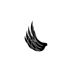 vector black bird wings or angel wings.