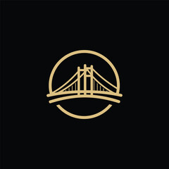 A powerful and unique bridge builder logo design.