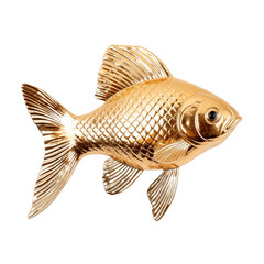 Golden fish. goldfish isolated on transparent and white background. Ideal for use in advertising. Generative ai