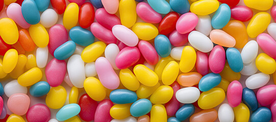 A Variety of Colorful Jelly Beans Background