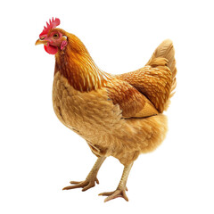 Isolated Chicken on the Farm Isolated on Transparent or White Background, PNG