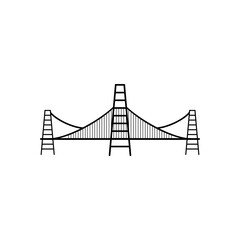 bridge icon vector on white background.