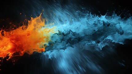 Colorful Burst of Paint and Smoke, Abstract Creative Art