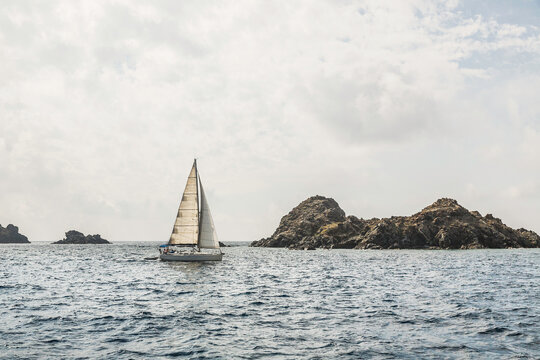 Mediterranean landscapes in summer. Corsica, France