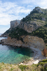 Obraz premium Cala Llebeig. Located between the districts of Teulada-Moraira and El Poble Nou de Benitatxell. Alicante - Spain