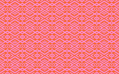 Ethnic abstract ikat art. Seamless pattern in tribal, folk embroidery, and Mexican style. Aztec geometric art ornament print. Design for carpet, wallpaper, clothing, wrapping, fabric, cover, textile.