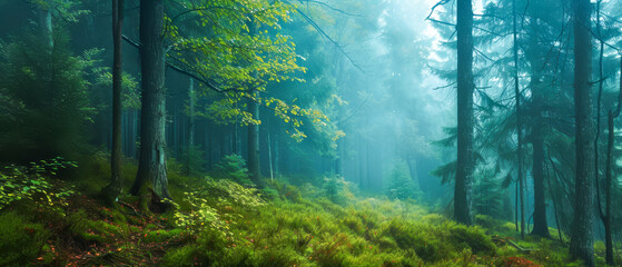 Obraz premium morning in the forest